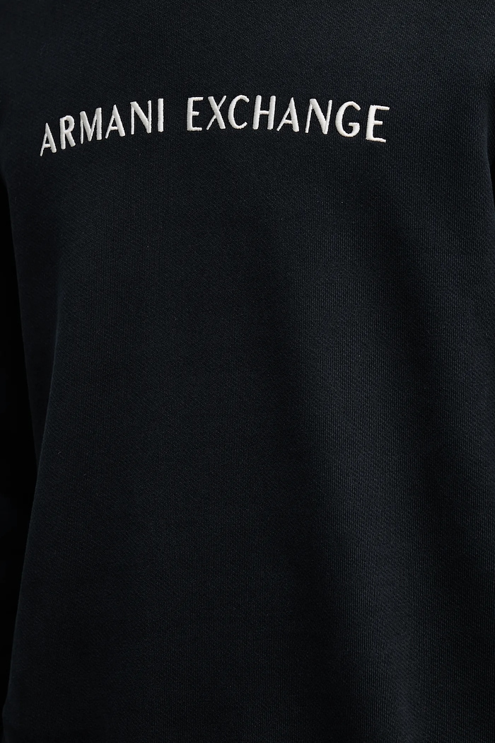 Bombažen pulover Armani Exchange XM001418.AF16434 mornarsko modra