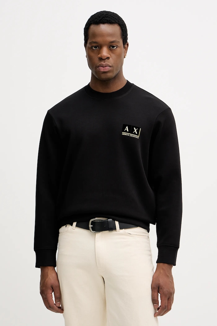 Armani Exchange bluză print negru XM001892.AF10818