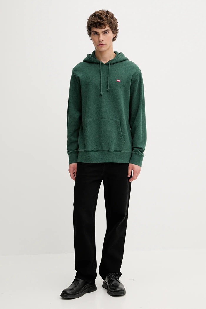 Bavlněná mikina Levi's 34581.0056 zelená AW25