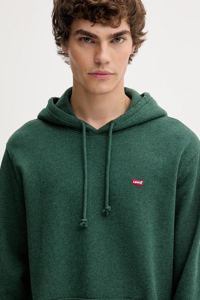 Bavlněná mikina Levi's zelená 34581.0056