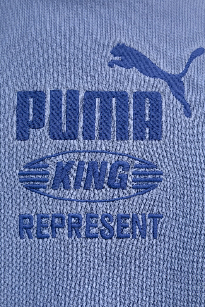 Puma bluza z kapturem męska bawełniana PUMA x REPRESENT 632542 niebieski