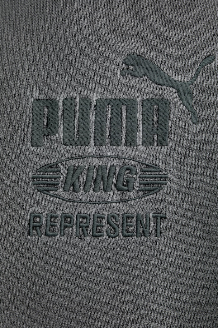 Puma hanorac cu glugă bărbați bumbac PUMA x REPRESENT 632542 gri