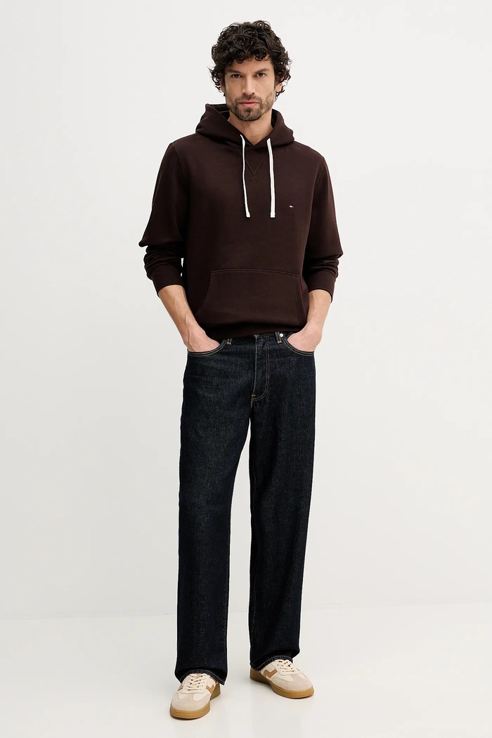 Mikina Tommy Hilfiger MW0MW39997 hnědá SS26