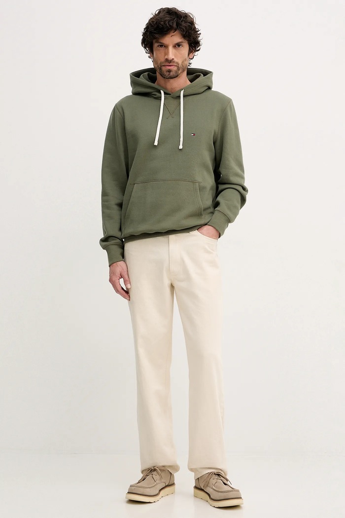 Tommy Hilfiger felpa MW0MW39997 verde SS26