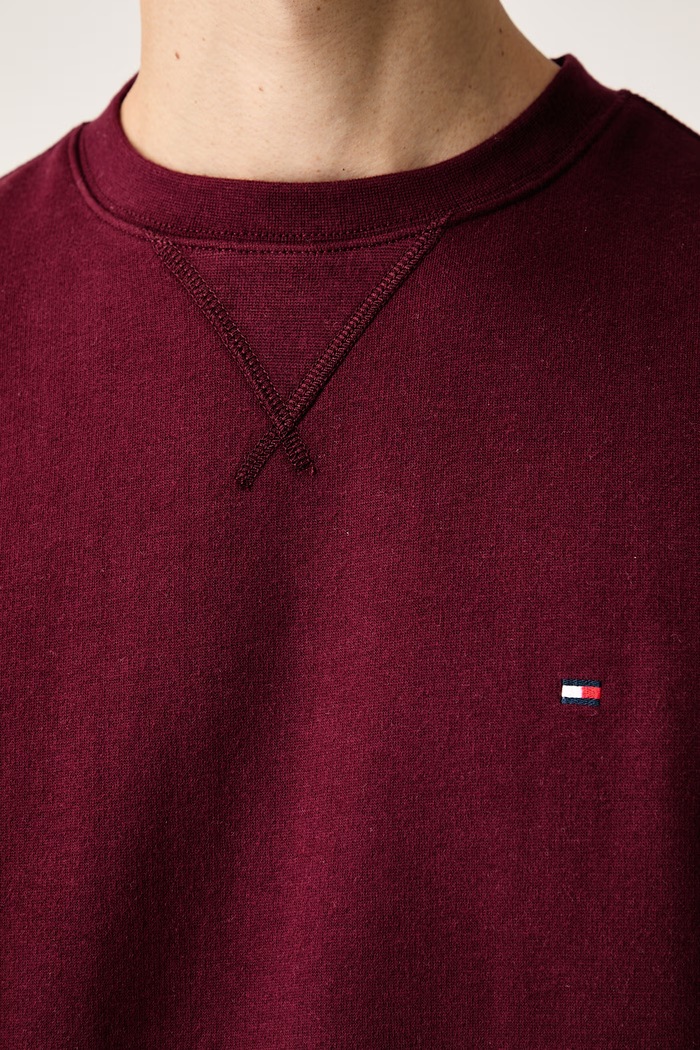 Mikina pánská s bavlnou Tommy Hilfiger MW0MW40000 burgundské