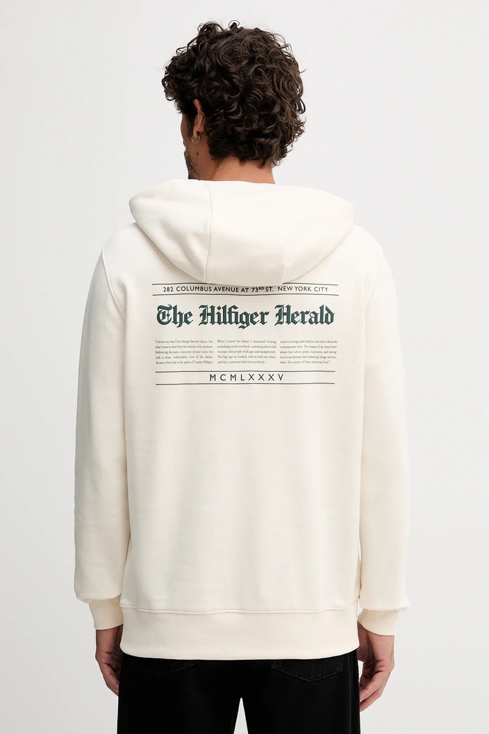 Odjeća Pamučna dukserica Tommy Hilfiger MW0MW40065 bež
