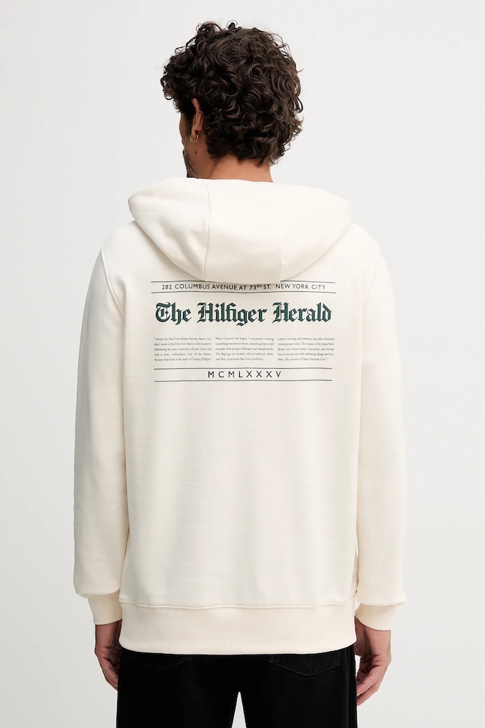 Odjeća Pamučna dukserica Tommy Hilfiger MW0MW40065 bež