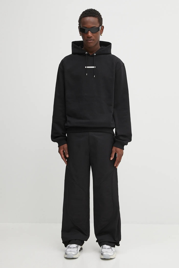 Heliot Emil cotton sweatshirt PREAW25.M.08.077.BLK01 black