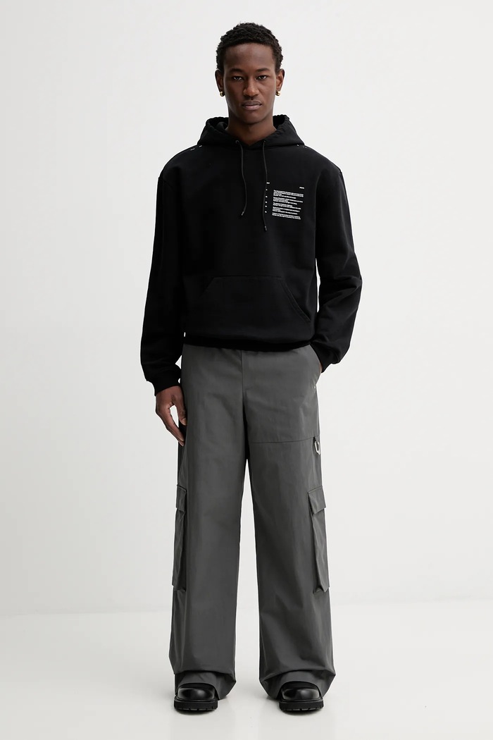 Bavlněná mikina Heliot Emil AW25.M.08.087.BLK01 černá AW25