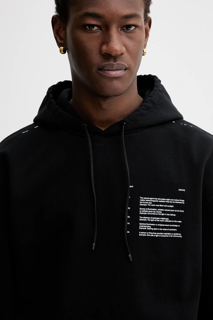 Bavlněná mikina Heliot Emil černá AW25.M.08.087.BLK01