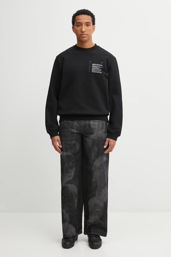 Bavlněná mikina Heliot Emil AW25.M.08.086.BLK01