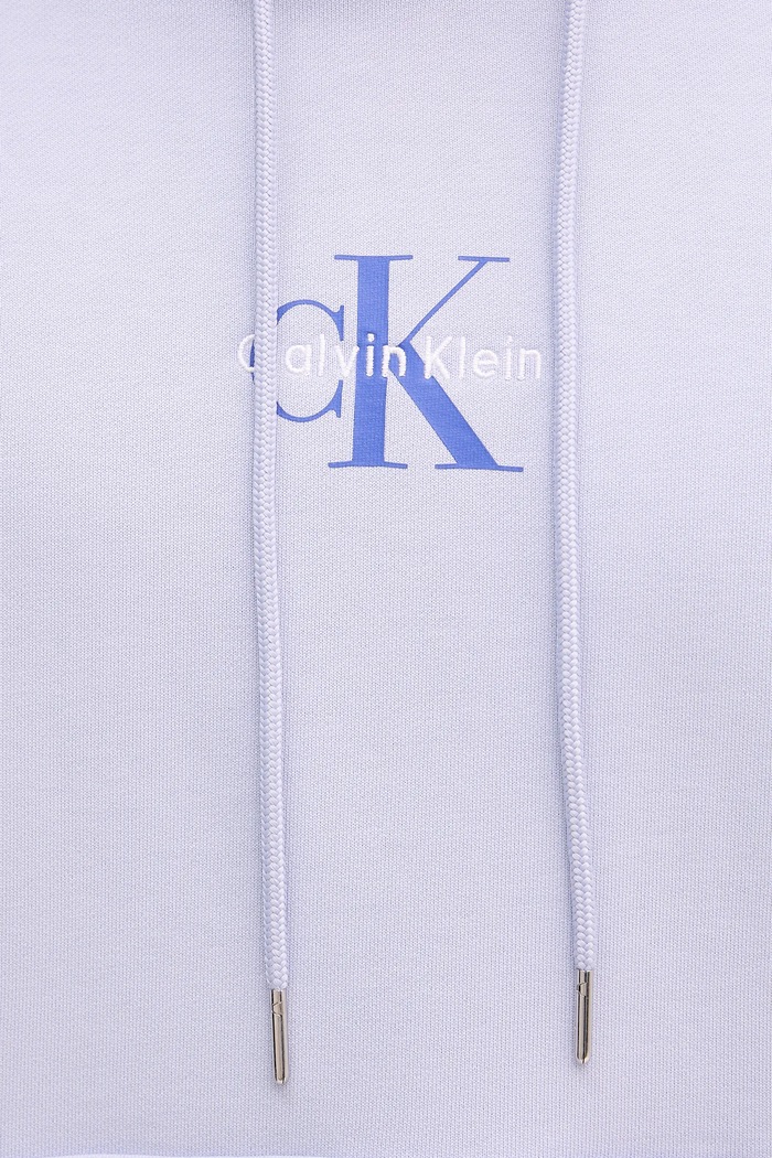 Calvin Klein Jeans mikina s kapucí pánská bavlněná LV04RD243G modrá