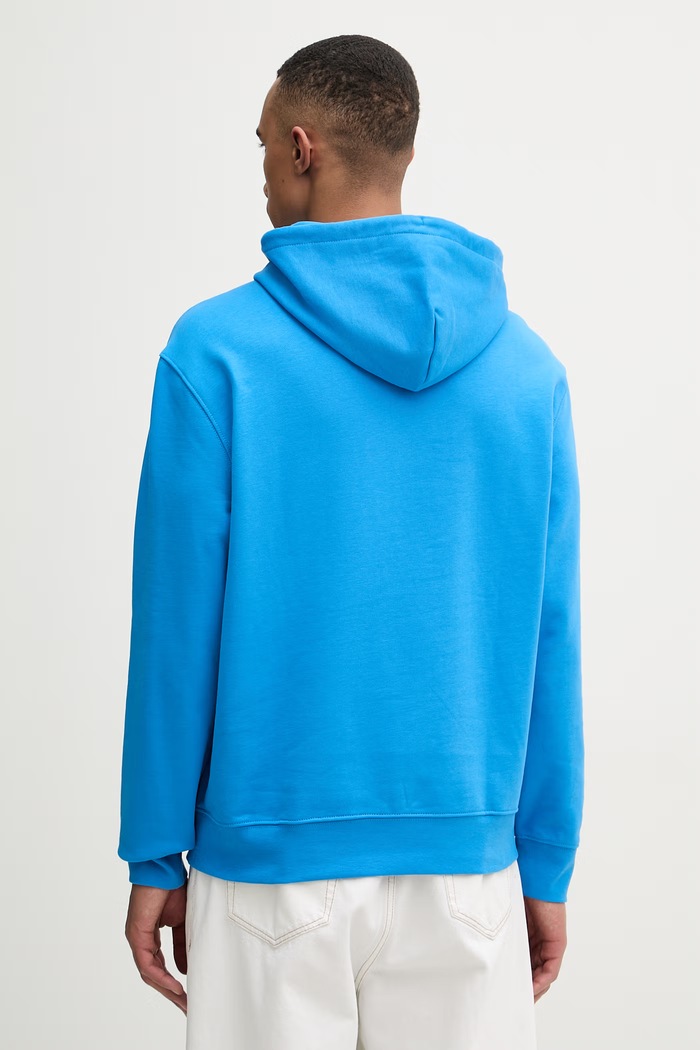 Oblečenie Calvin Klein Jeans mikina s kapucňou pánska bavlnená LV04RD243G modrá