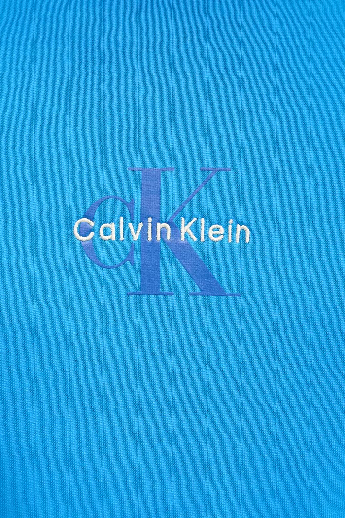 Calvin Klein Jeans mikina s kapucňou pánska bavlnená LV04RD243G modrá