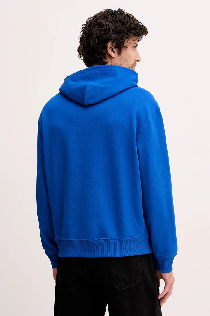 Oblečení Calvin Klein Jeans mikina s kapucí pánská bavlněná LV04RD243G modrá