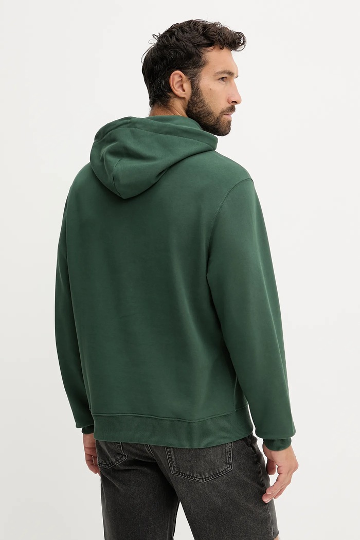 Calvin Klein Jeans bluza z kapturem męska bawełniana LV04RD243G zielony SS26