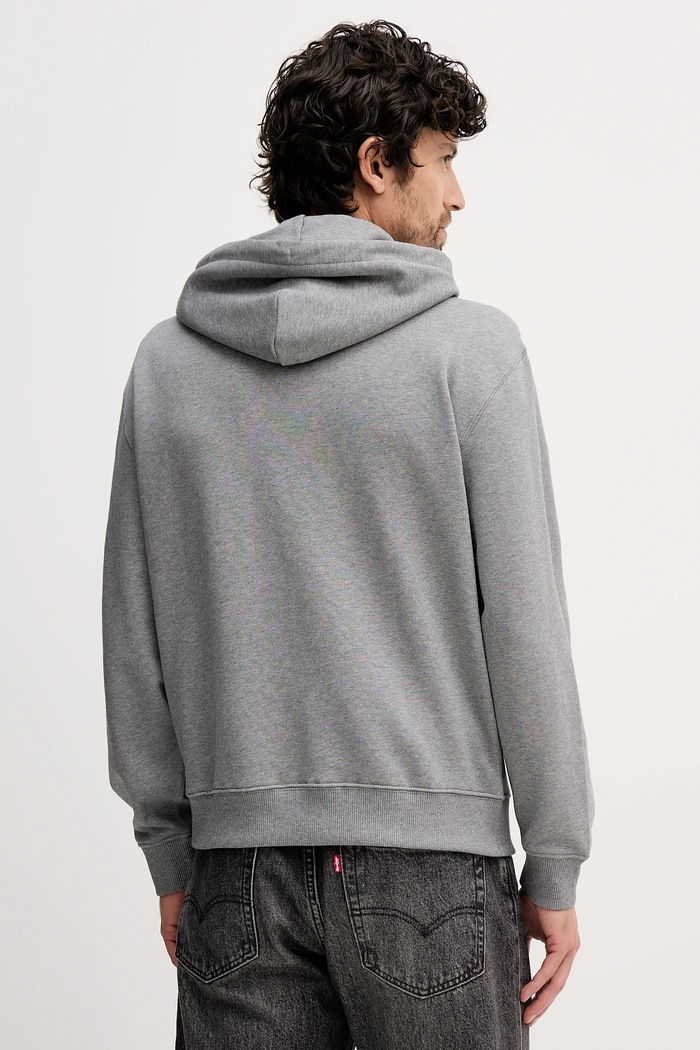 Oblačila Calvin Klein Jeans pulover s kapuco moški bombažen LV04RD243G siva