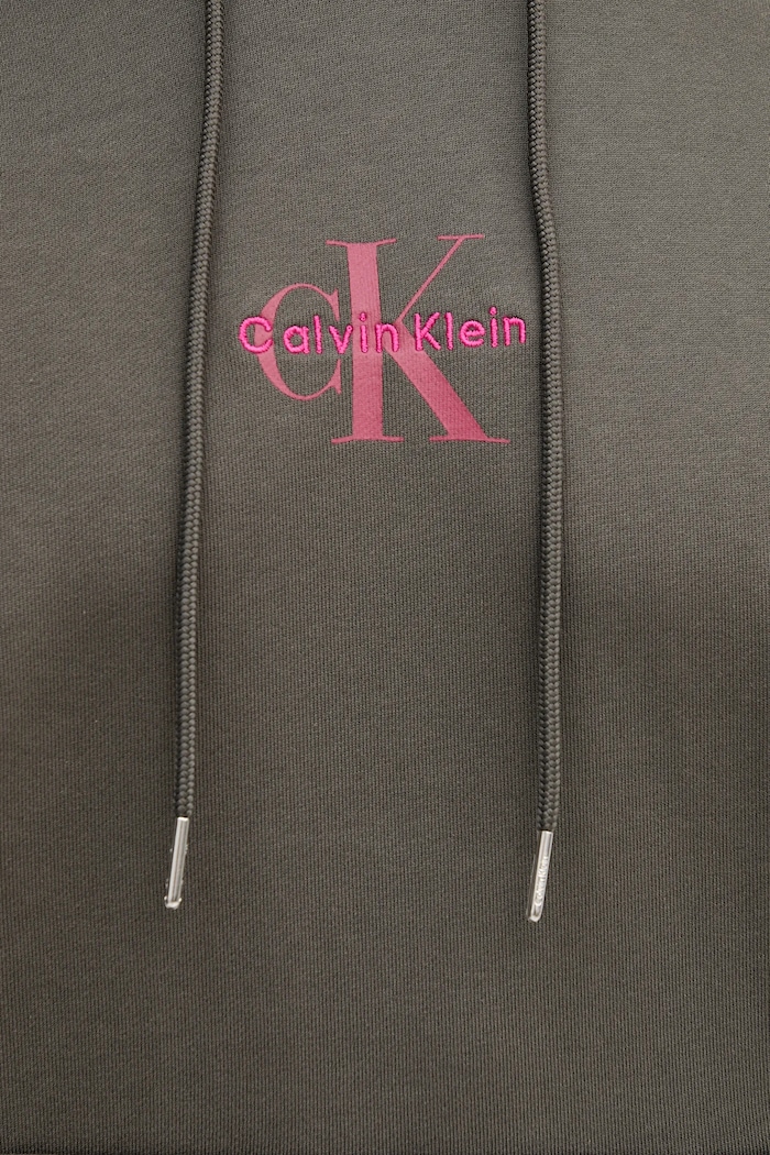 Calvin Klein Jeans mikina s kapucňou pánska bavlnená LV04RD243G sivá