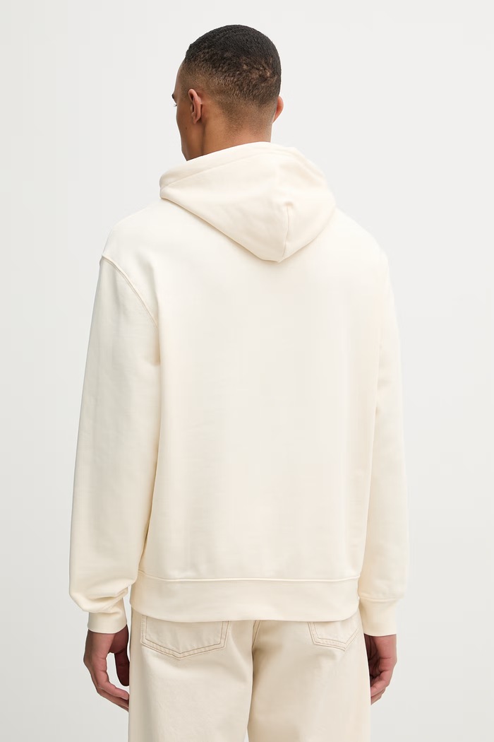 Oblečenie Calvin Klein Jeans mikina s kapucňou pánska bavlnená LV04RC297G béžová