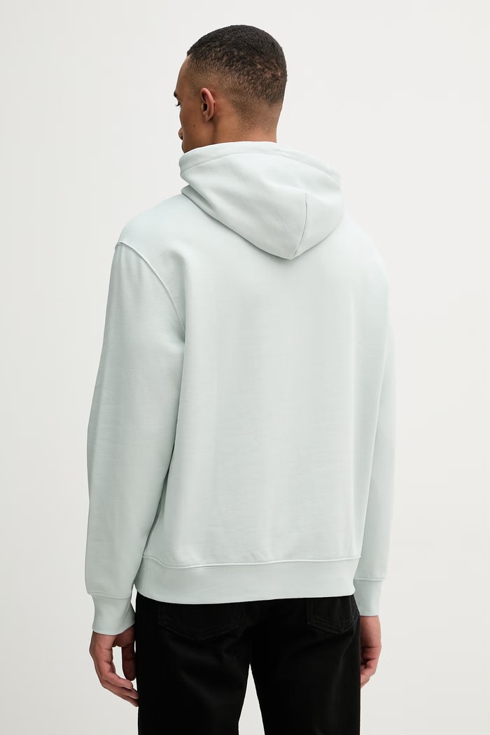 Oblečenie Calvin Klein Jeans mikina s kapucňou pánska bavlnená LV04RC297G tyrkysová