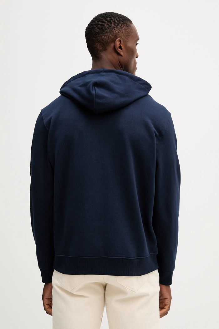 Oblečenie Calvin Klein Jeans mikina s kapucňou pánska bavlnená LV04RC297G tmavomodrá