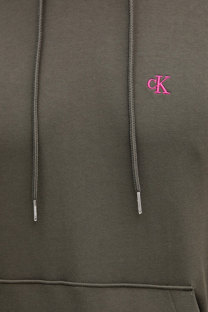 Calvin Klein Jeans mikina s kapucňou pánska bavlnená LV04RC297G zelená