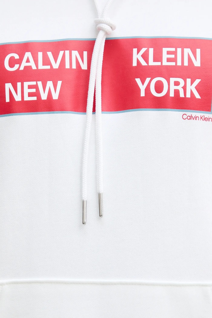 Памучен суичър Calvin Klein Jeans LV04RD259G бял
