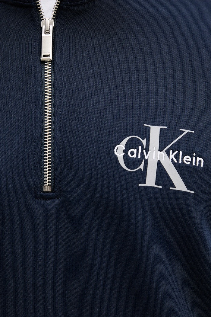 Bavlnená mikina Calvin Klein Jeans LV04RD244G tmavomodrá