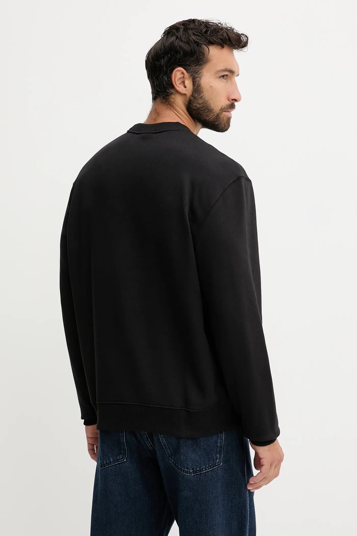 Bavlnená mikina Calvin Klein Jeans LV04RD256G čierna AW25