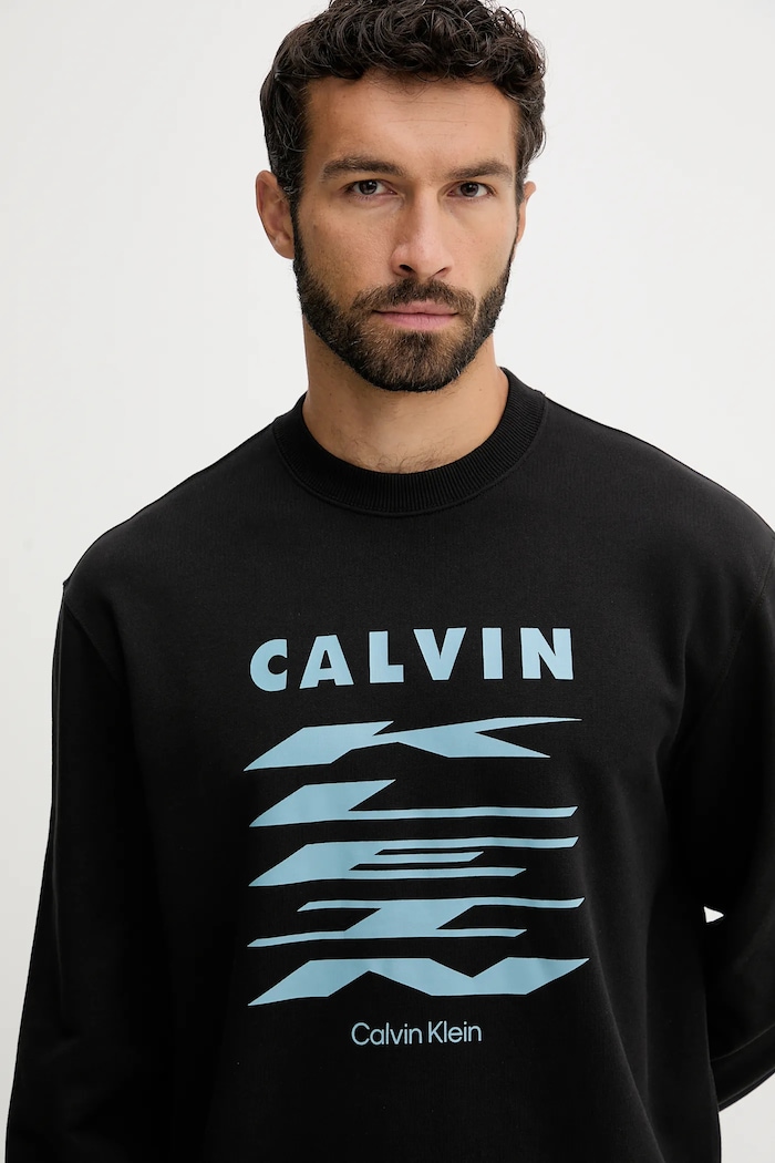 Oblečenie Bavlnená mikina Calvin Klein Jeans LV04RD256G čierna