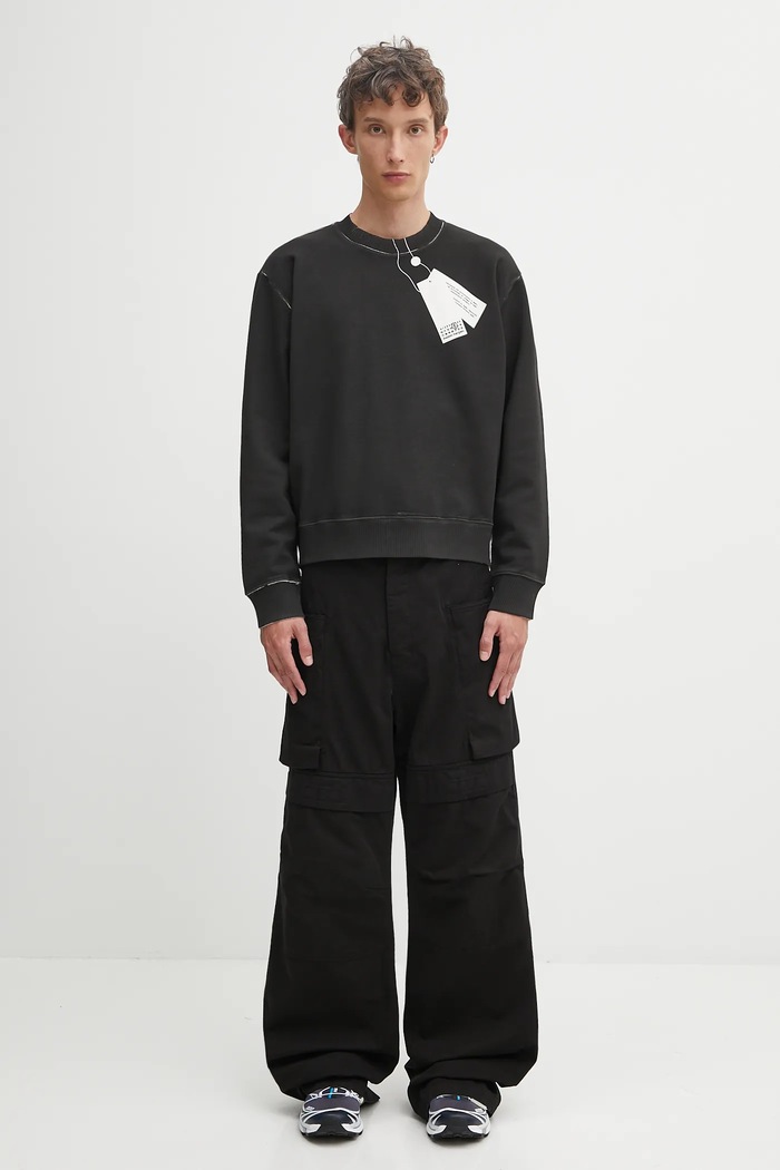 MM6 Maison Margiela bluza bawełniana SH2GU0023.M25024.101 czarny
