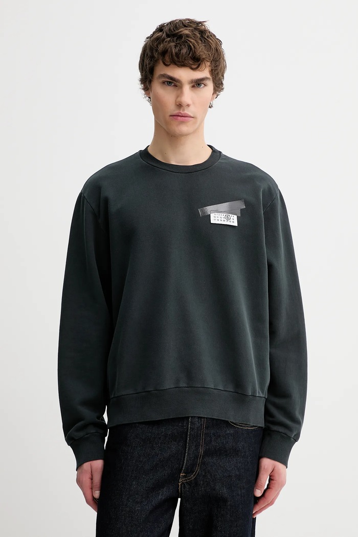 MM6 Maison Margiela bluza bawełniana bawełna czarny SH2GU0025.M25024.899
