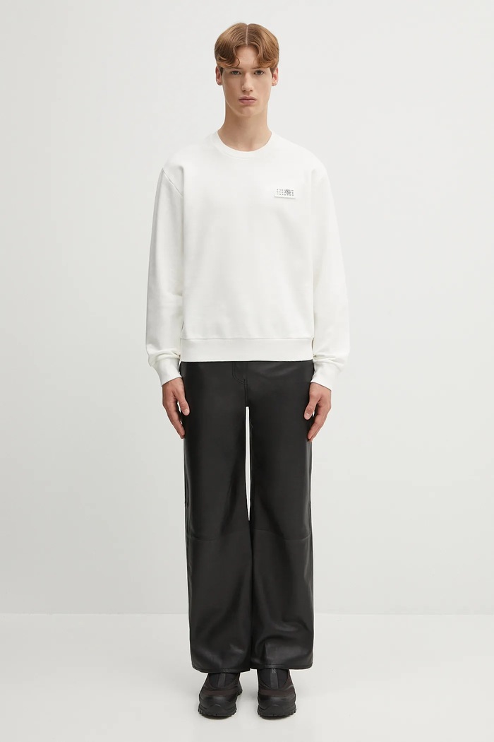 MM6 Maison Margiela pamut melegítőfelső SH2GU0025.M25024.101 bézs