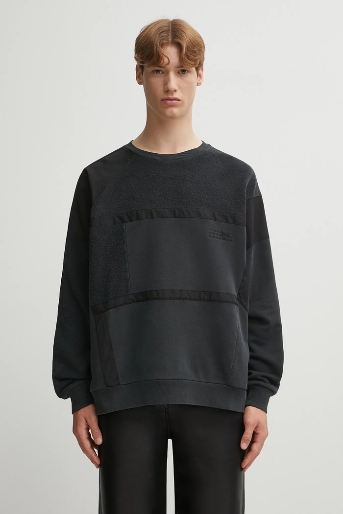 MM6 Maison Margiela hanorac de bumbac imprimeu negru SH2GU0026.M25024.899