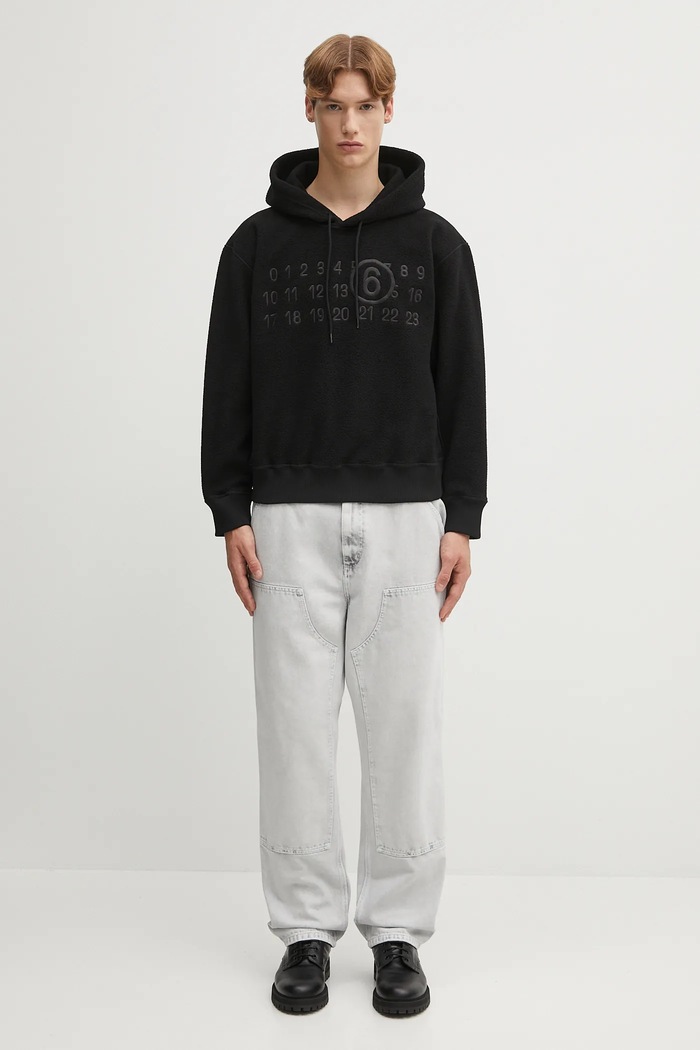MM6 Maison Margiela gyapjú pulóver SH0GU0028.M20126.900 fekete