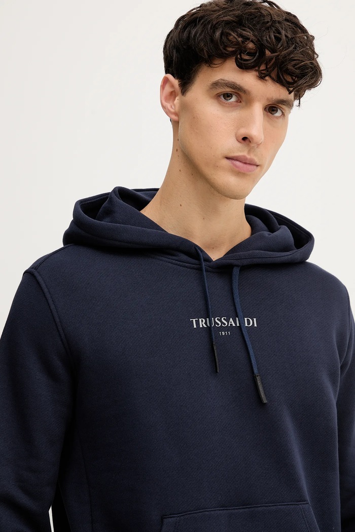 Bluza bawełniana Trussardi G8108000056N granatowy