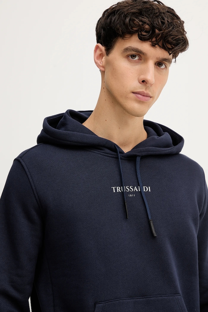 Bluza bawełniana Trussardi G8108000056N granatowy
