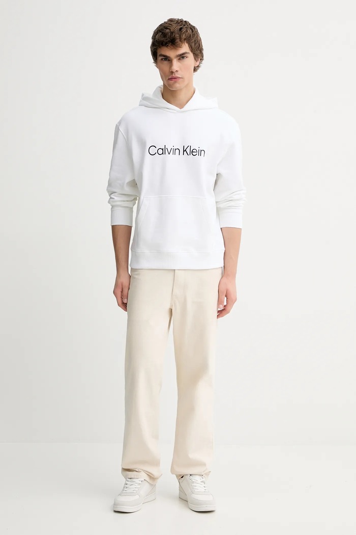 Calvin Klein hanorac de bumbac LV14LD231G alb SS26