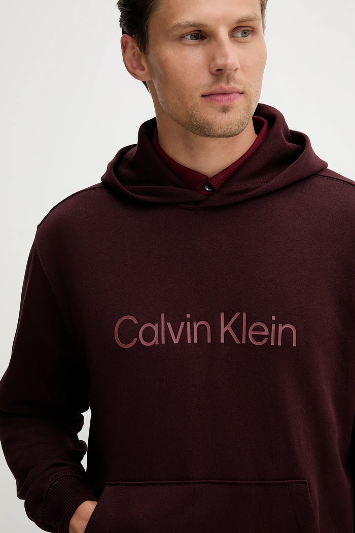 Calvin Klein hanorac de bumbac burgundia LV14LD231G