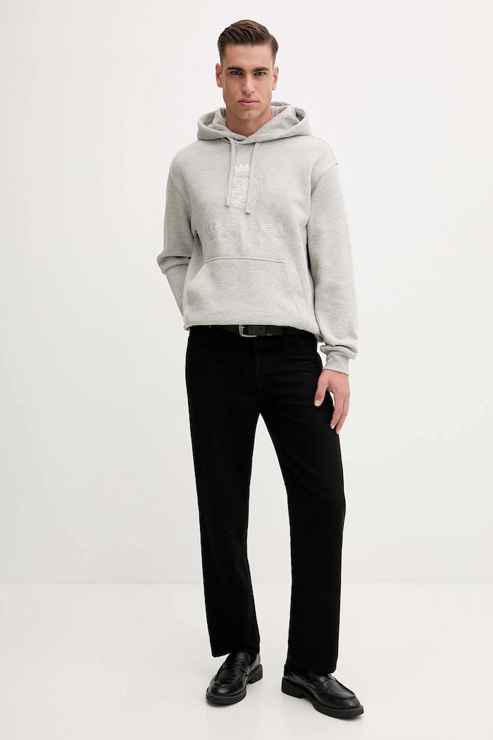 Mikina Tommy Hilfiger MW0MW40046 sivá AW25