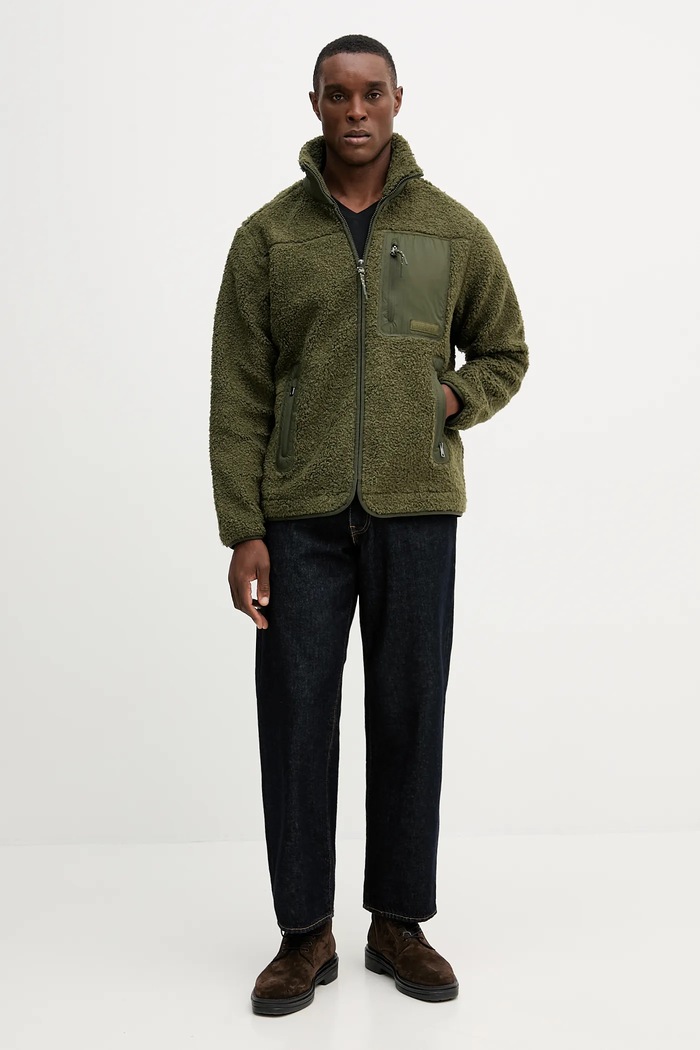 Поларен суичър Tommy Hilfiger MW0MW40420 зелен AW25