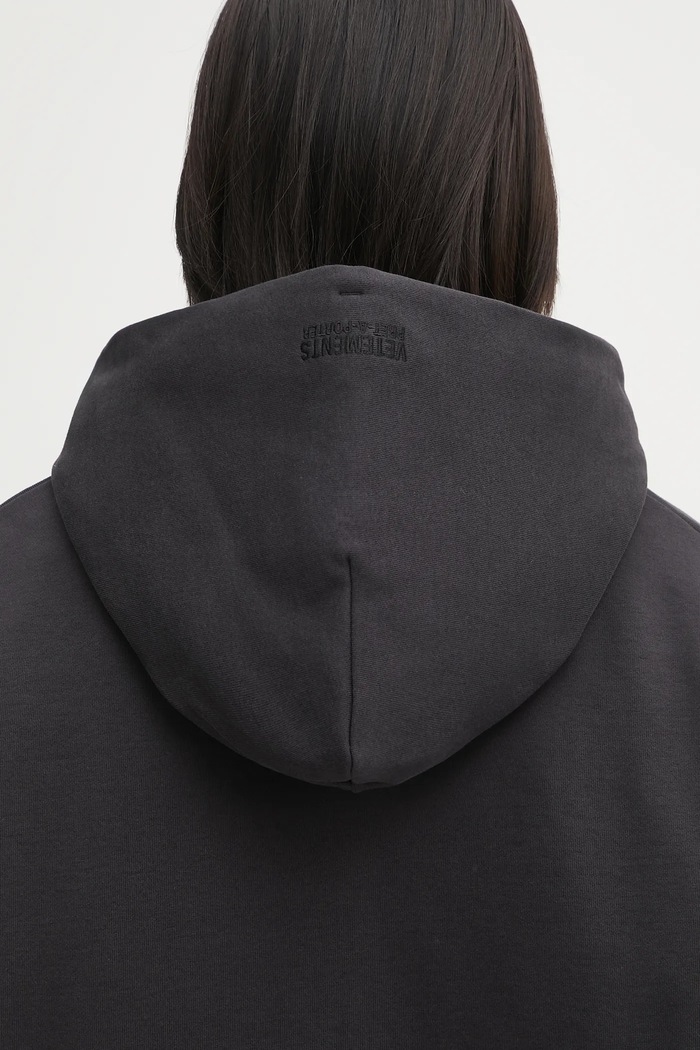 Mikina VETEMENTS Puffed Oversized Zip-Up UH76ZU860B černá