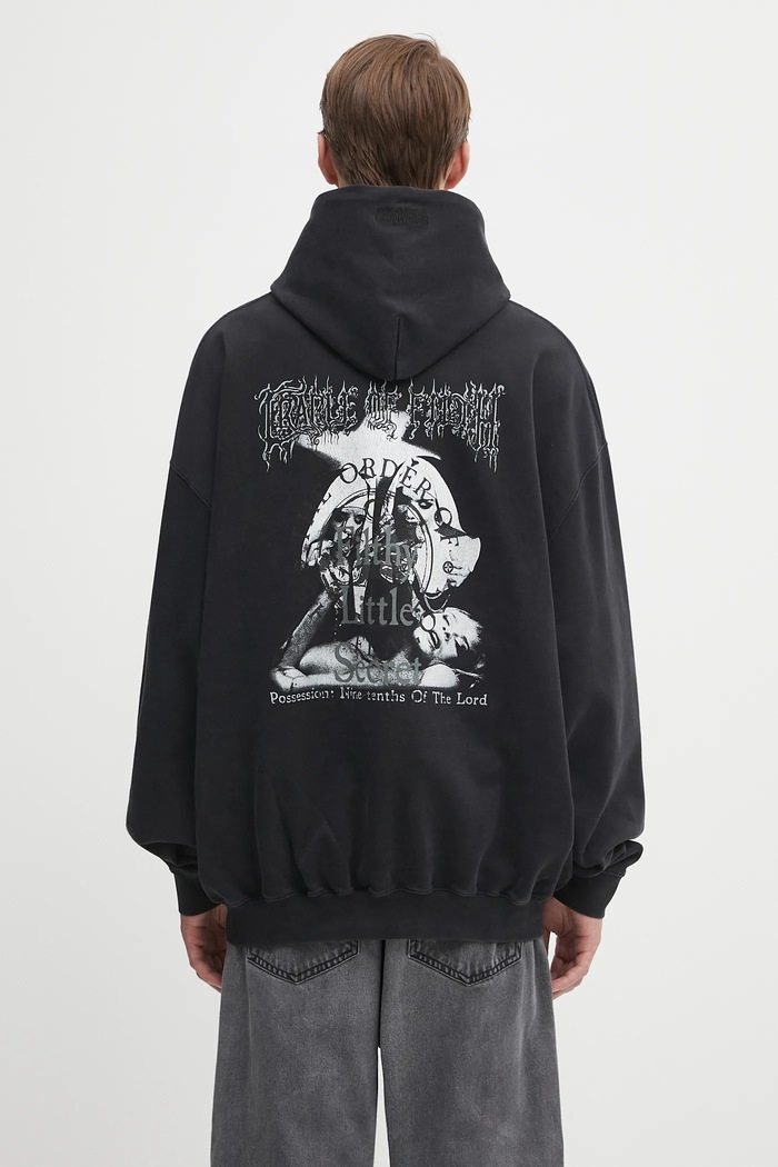 Pamučna dukserica VETEMENTS Cof Filthy Secret Oversized UCF76HD600B crna AW25