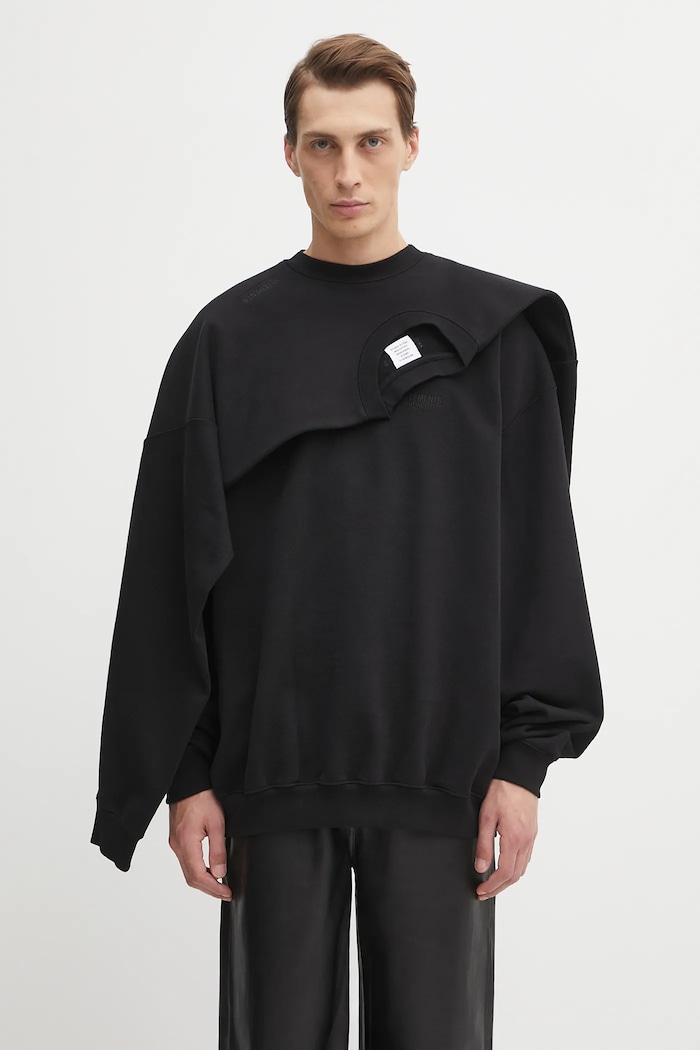 VETEMENTS bluză Double Layered uni negru UH76CW400B