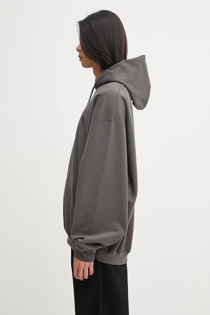 Mikina VETEMENTS Cof Dripping Logo Oversized UCF76HD400M šedá AW25