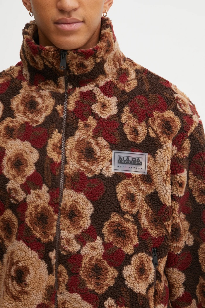 Napapijri x Martine Rose bluza polarowa brązowy NP0A4FPLFUA1