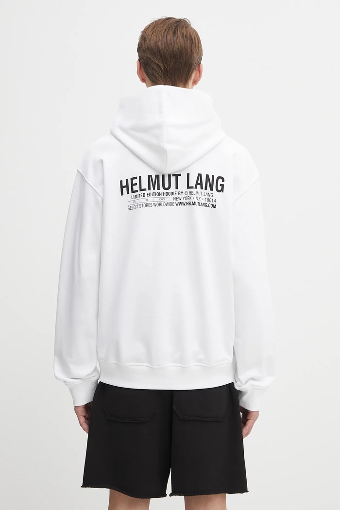 Ruházat Helmut Lang pamut melegítőfelső P04HM508 fehér