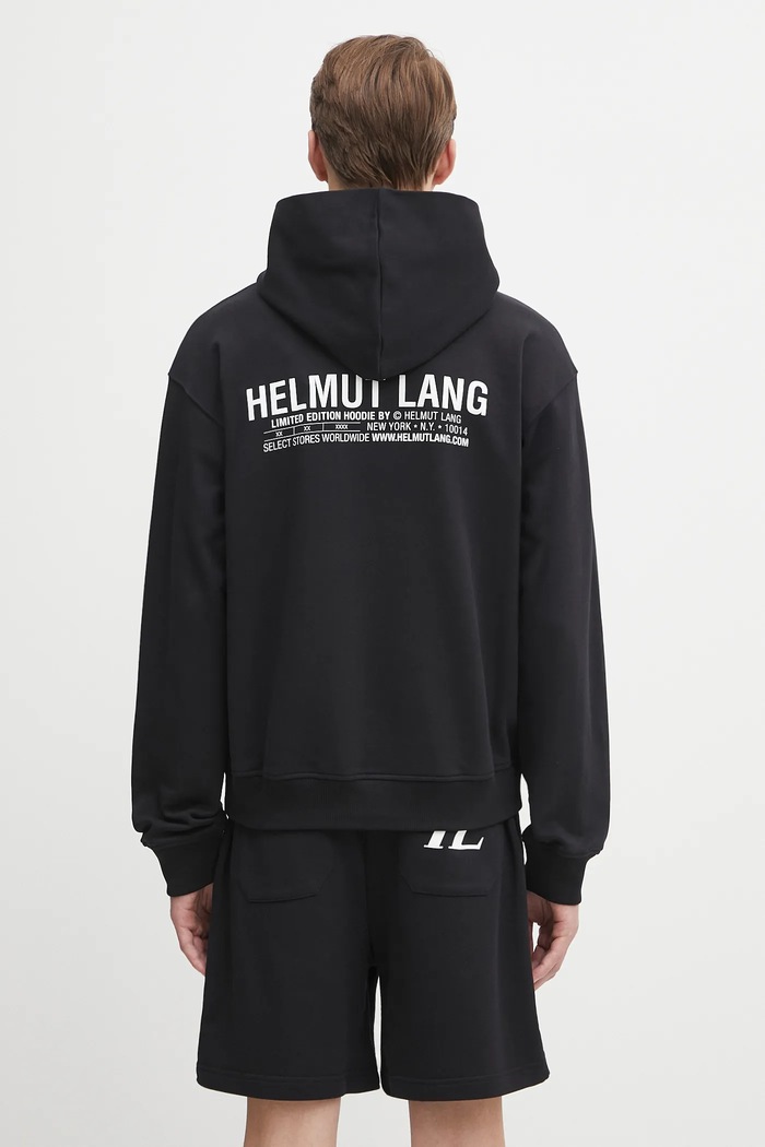 Helmut Lang cotton sweatshirt cotton black P04HM508