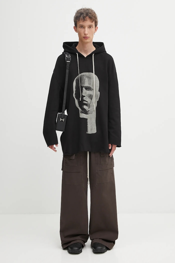 Rick Owens DRKSHDW felpa in cotone Peter DU02E7280.FEP1P nero