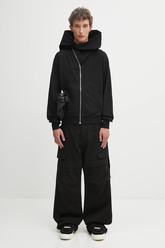 Rick Owens DRKSHDW felpa in cotone Mountain DU02E7286.RIG nero